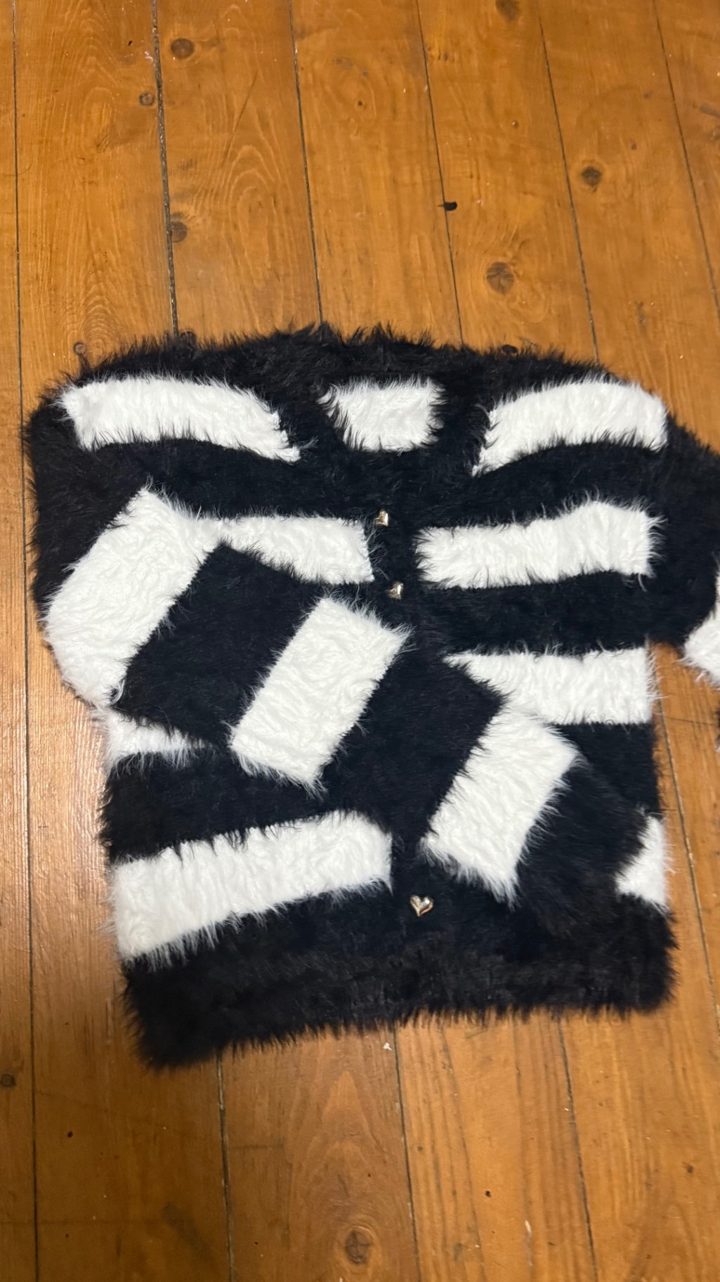 Ultra soft striped cardigan with gold buttons