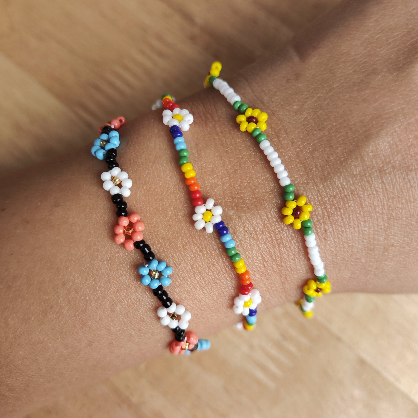 Beaded Flower Bracelet