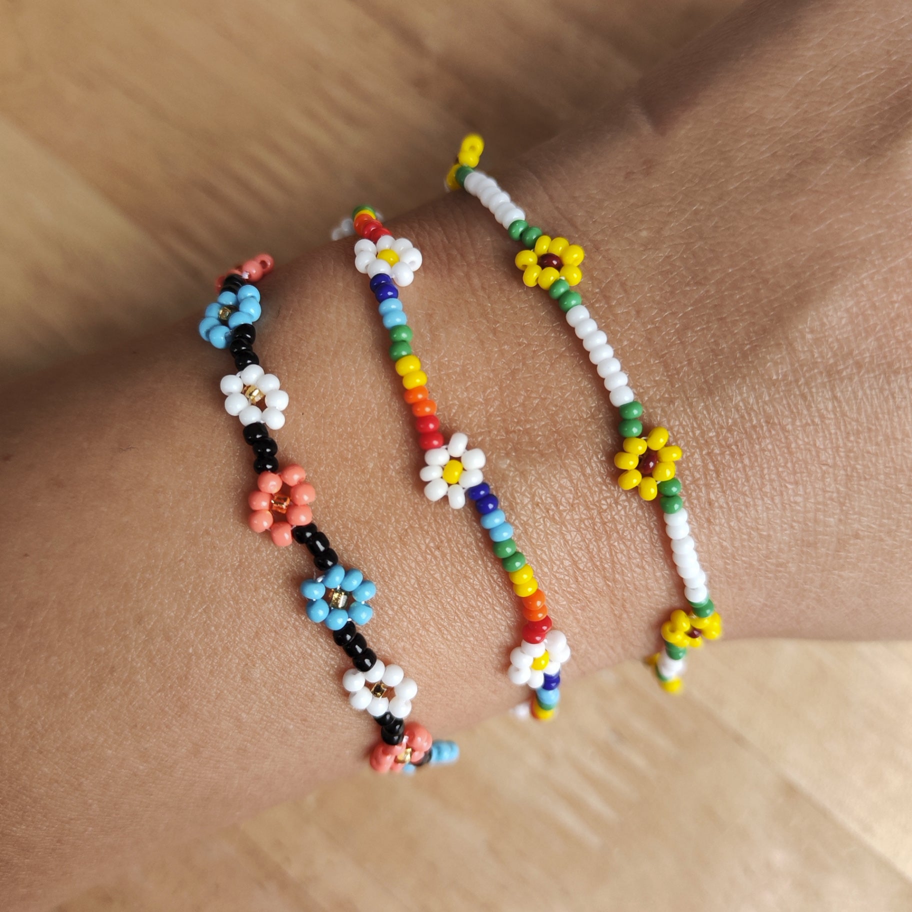 Beaded Flower Bracelet