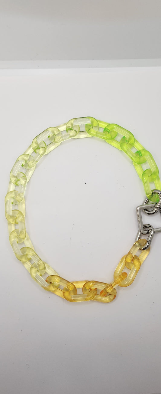 Acrylic jelly link necklace