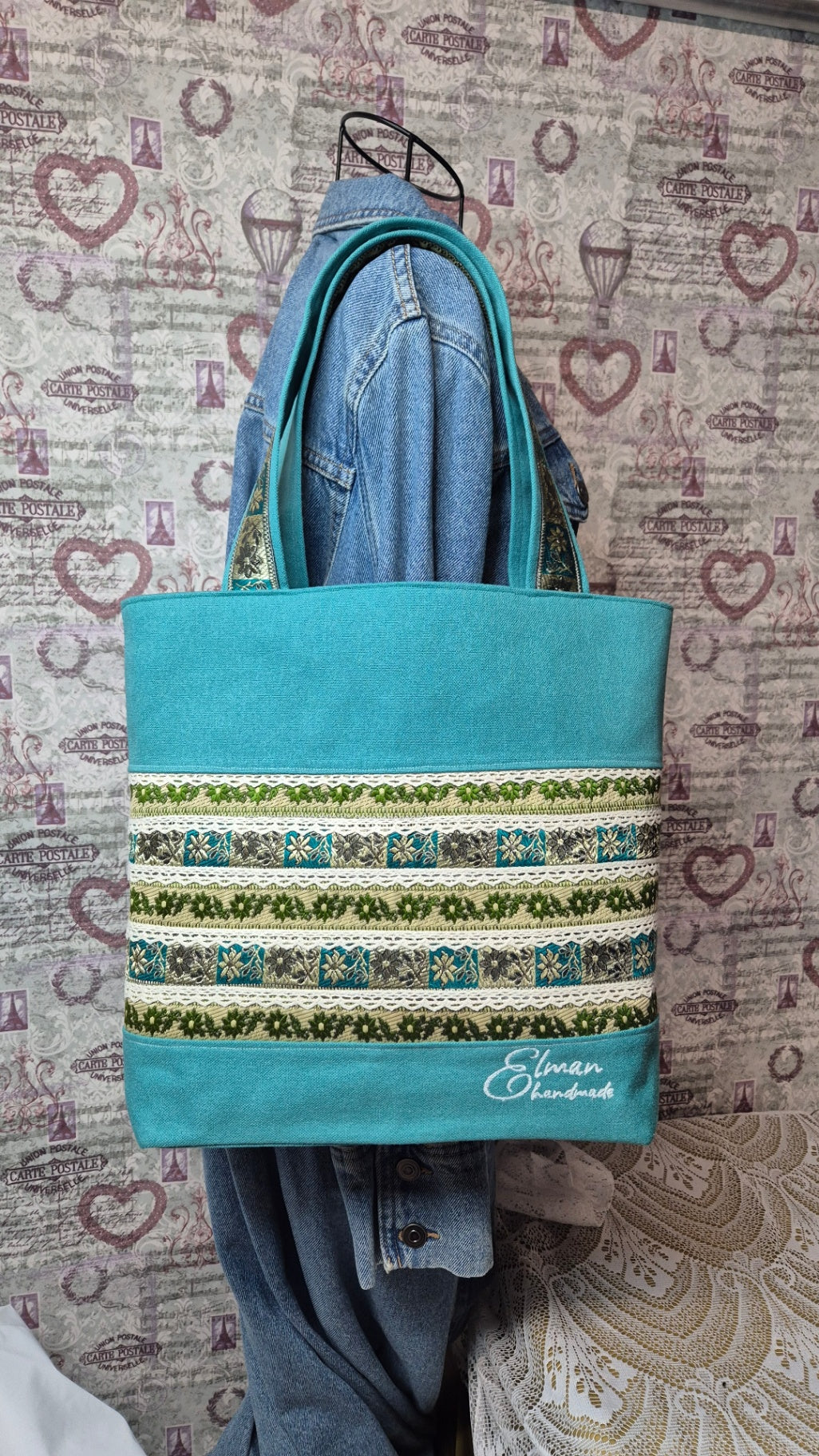 Turquoise tote
