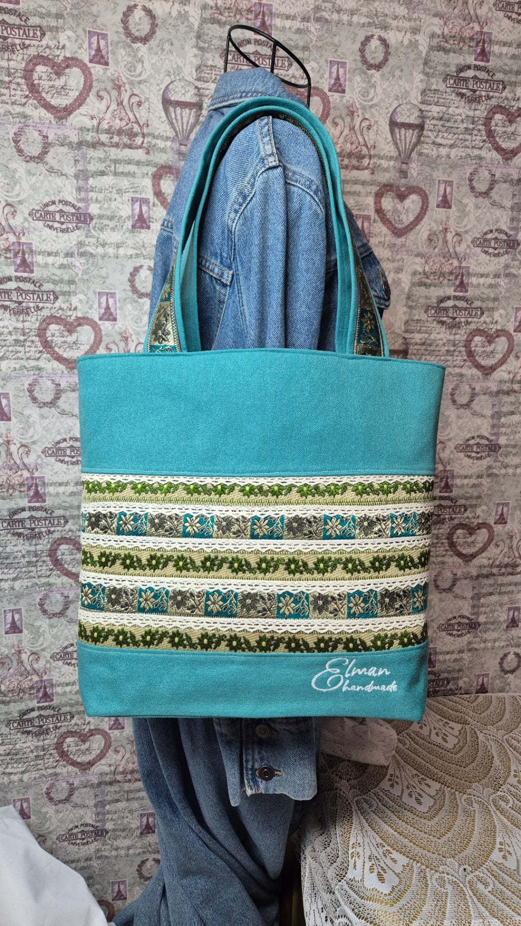 Turquoise tote