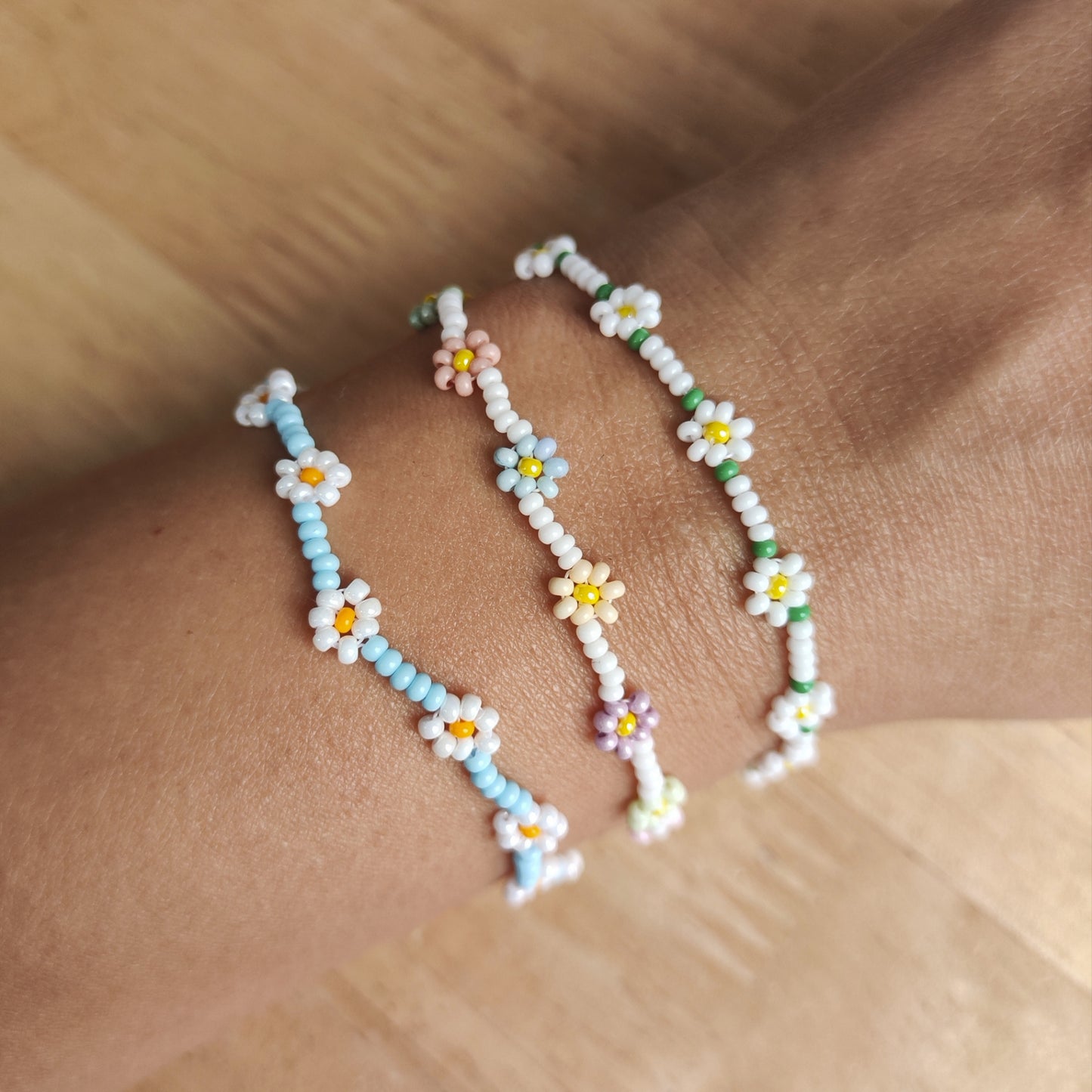 Beaded Flower Bracelet