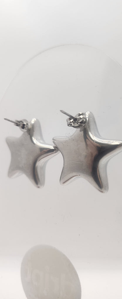 Star stud balloon earrings
