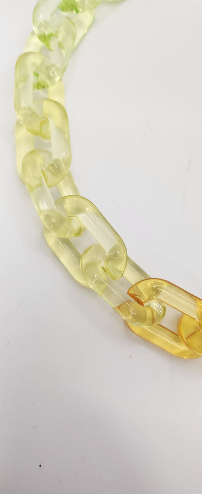 Acrylic jelly link necklace