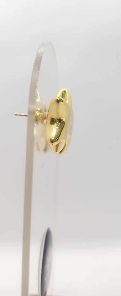 Star stud balloon earrings fold 18ct gp