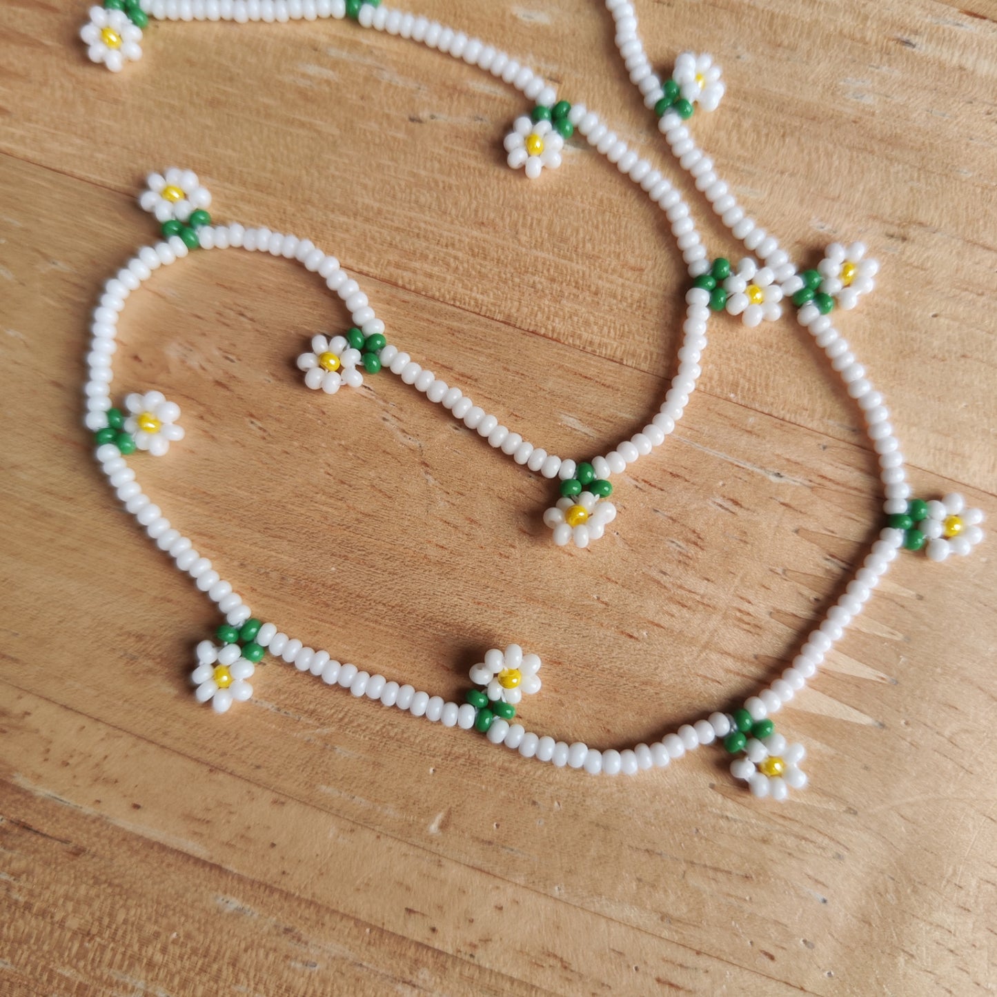 Beaded Dangly Flower Necklaces