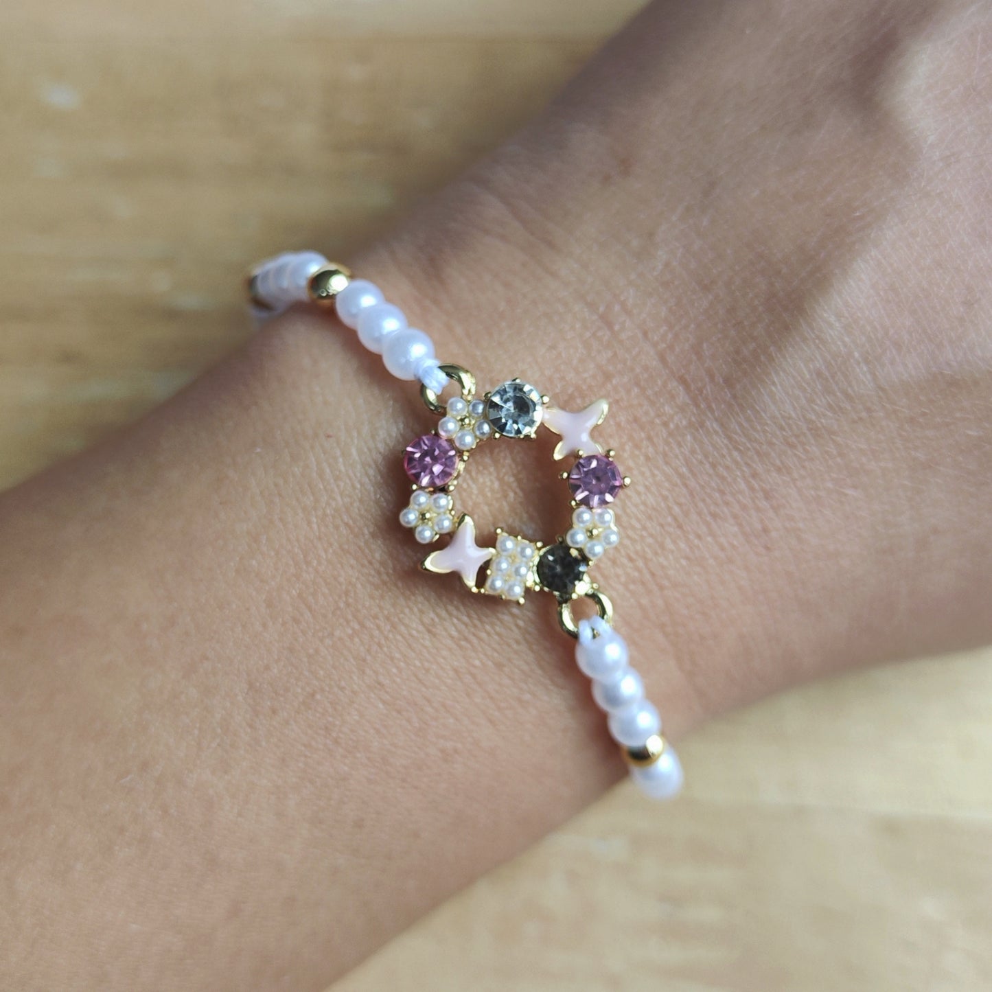 Adjustable Bracelets with Embellished Charms