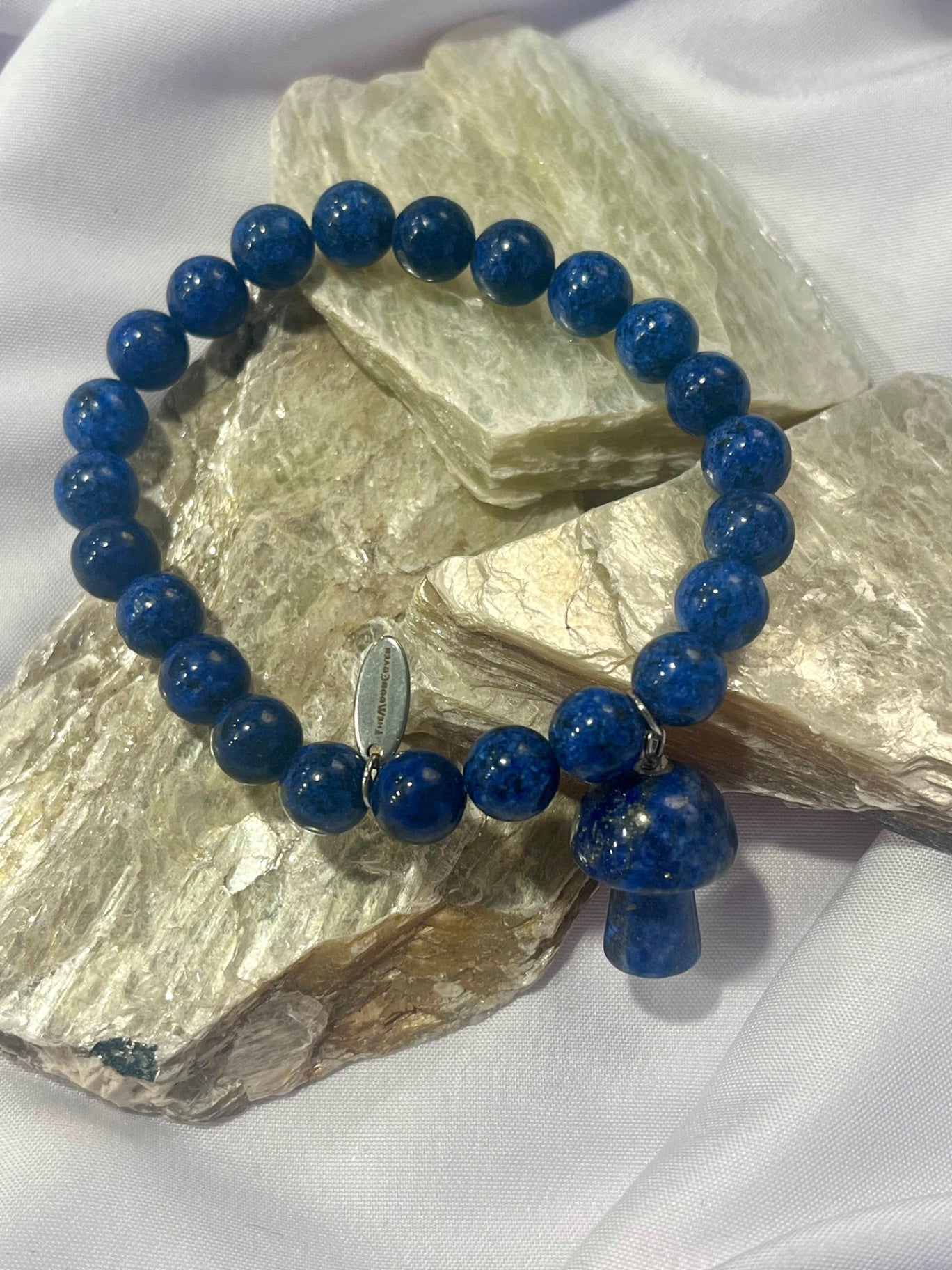 Lapis Lazuli Mushroom Bracelet – Intuition, Wisdom & Protection