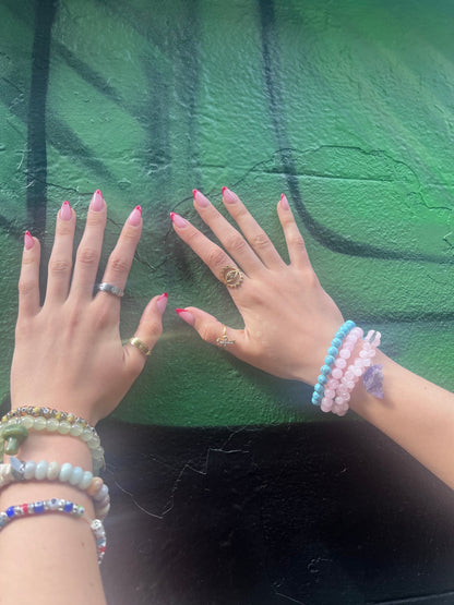 Cosmic Balance Bracelet – Turquoise & Amethyst Moon | Intuition, Healing & Transformation