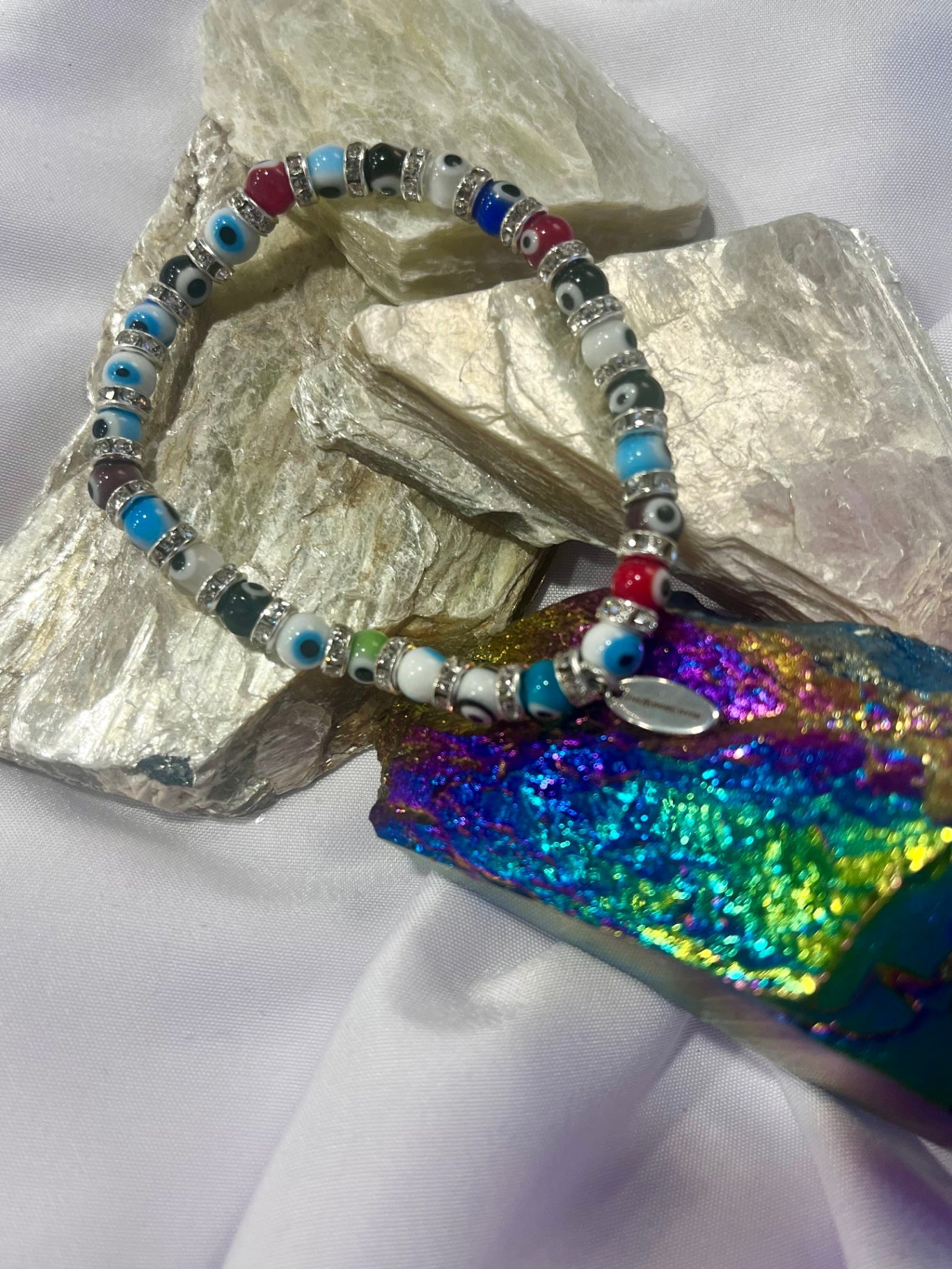 🌈 Multi-Colour Evil Eye Protection Bracelet – Balance • Joy • Universal Energy