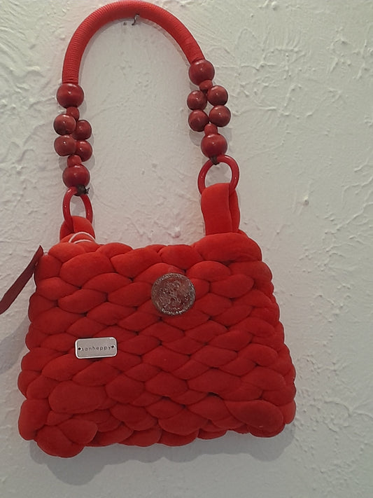 Handmade Bag - Red Beaded 