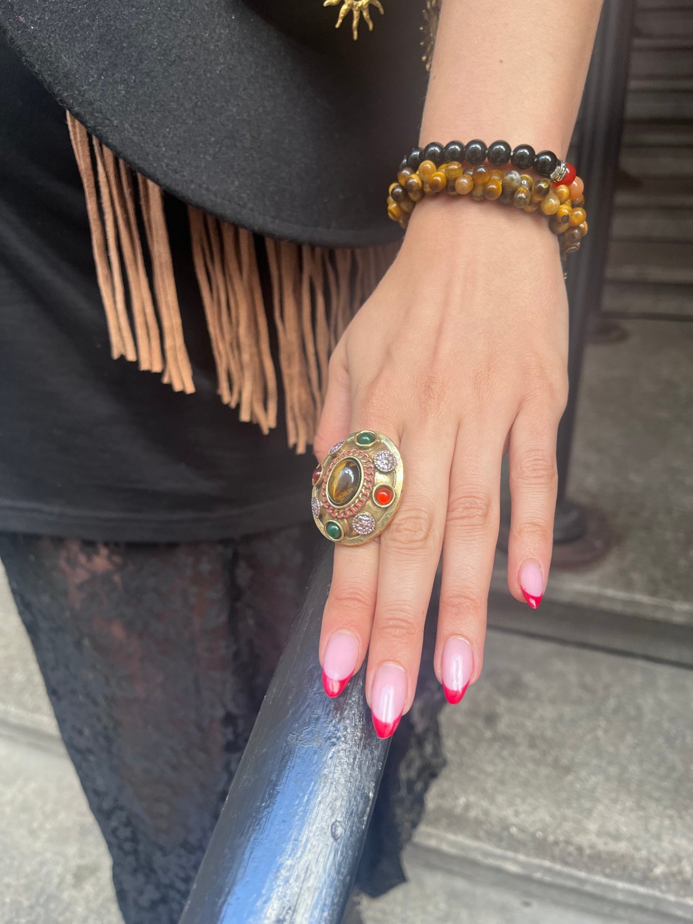 Black Obsidian Chakra Bracelet