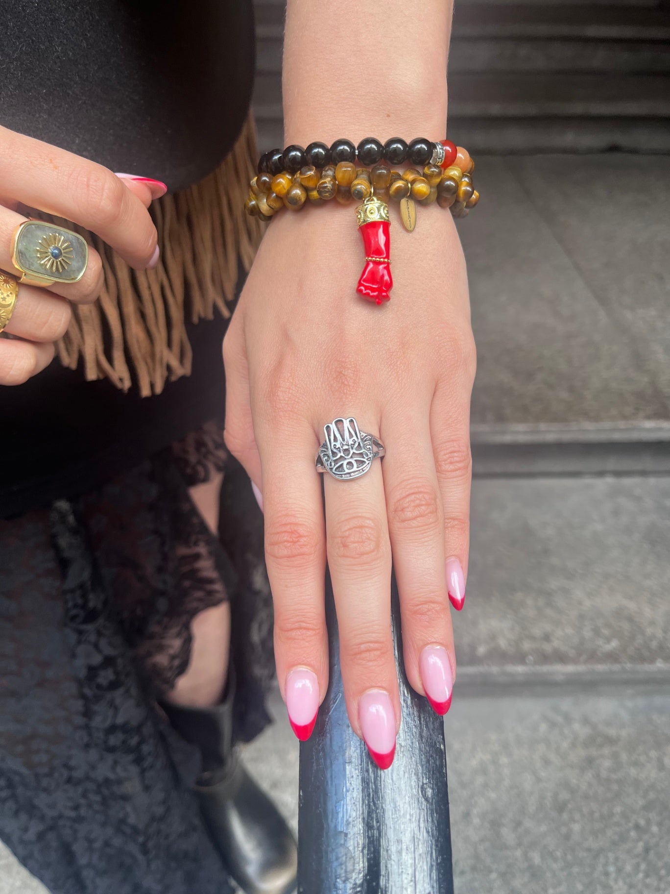 Black Obsidian Chakra Bracelet