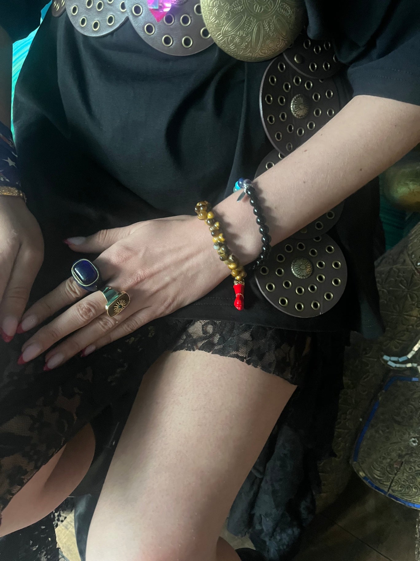 Tiger’s Eye Chakra Bracelet with Buddha Charm