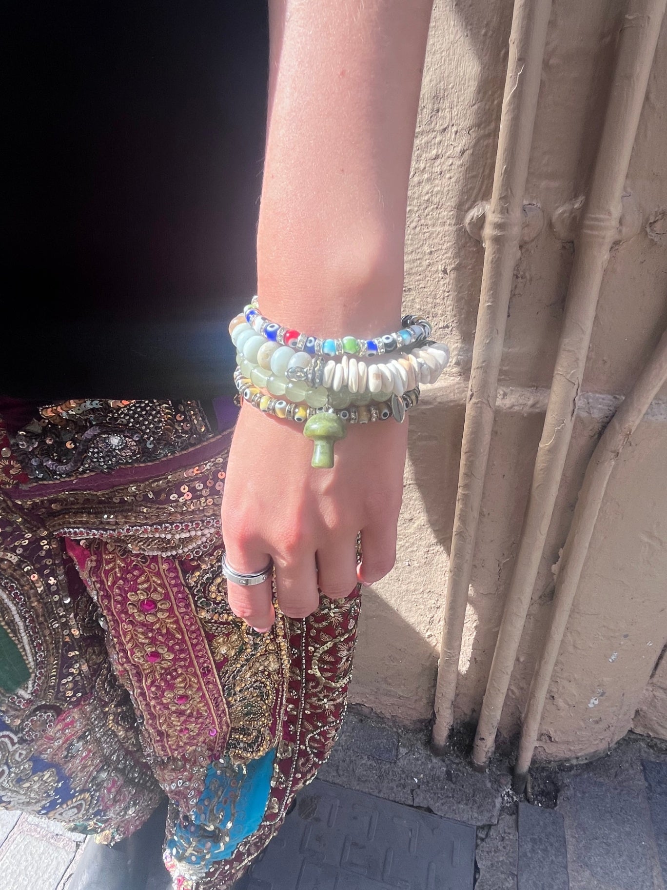 Amazonite Mushroom Bracelet – Calm, Balance & Nature Energy