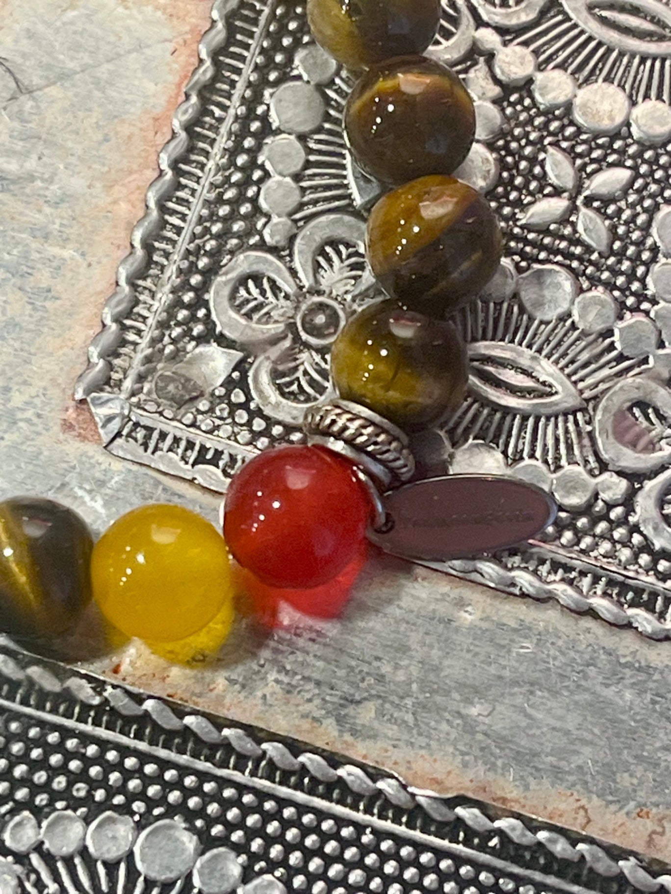 Tiger’s Eye Chakra Bracelet with Buddha Charm