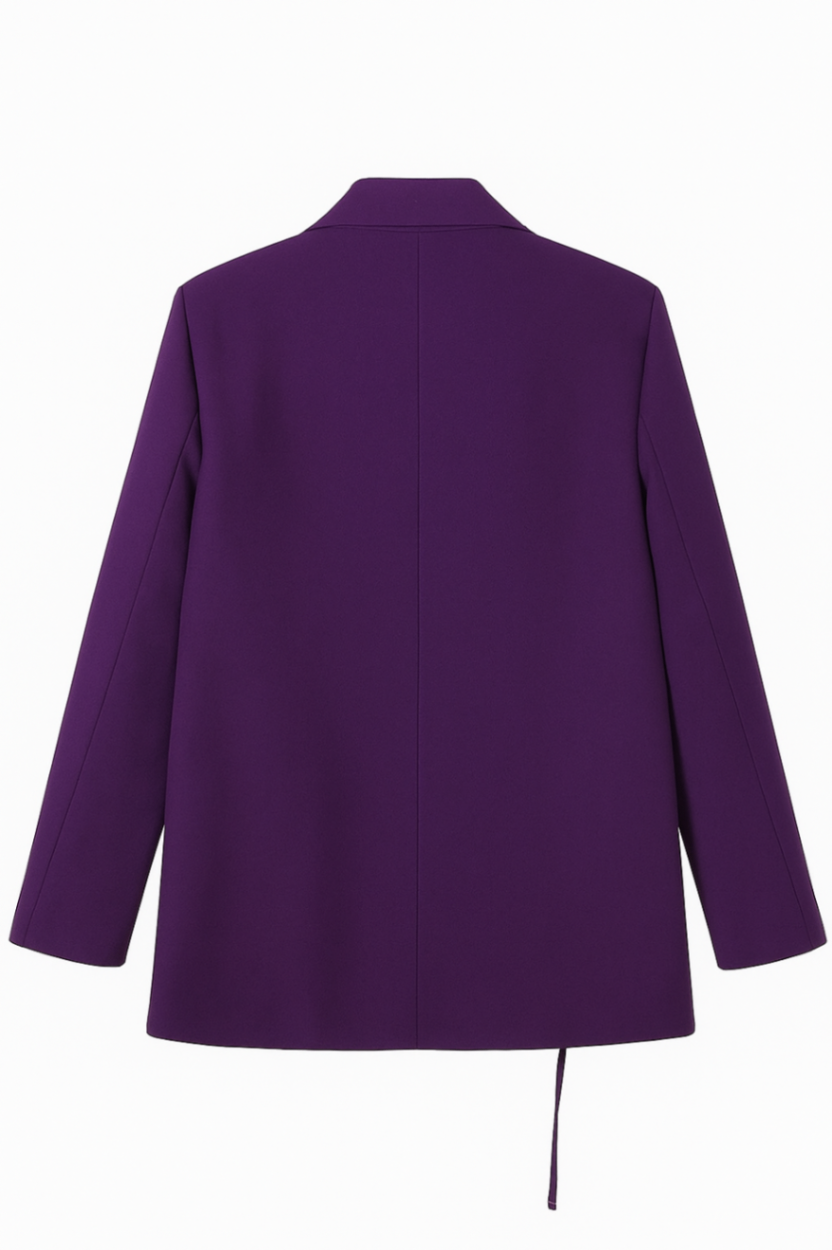 The Amara Rose Blazer – Midnight Purple Bloom Edition 🌙”