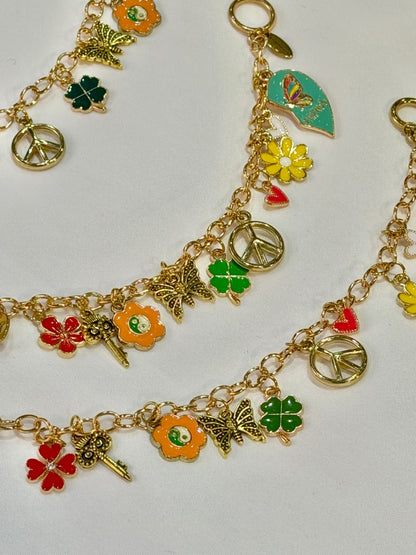 Best Friends Boho Blue Heart Charm Bracelet