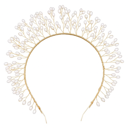 Pearl Gold Wired headband