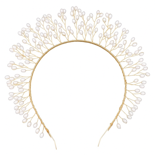 Pearl Gold Wired headband