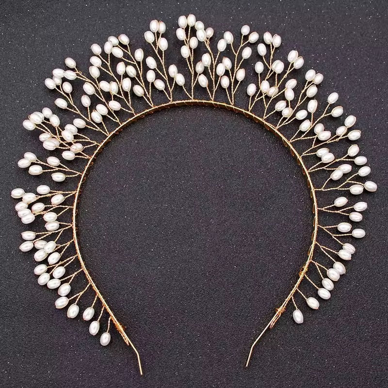 Pearl Gold Wired headband