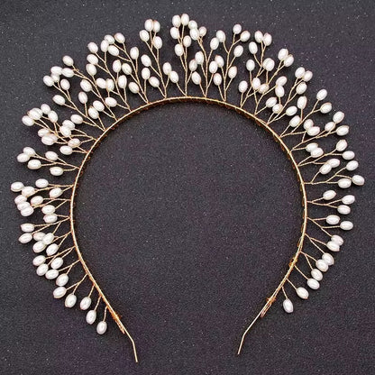 Pearl Gold Wired headband