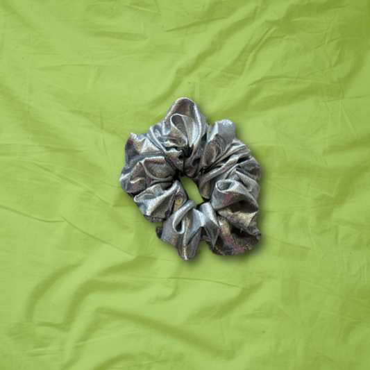 Mini Chrome Scrunchie