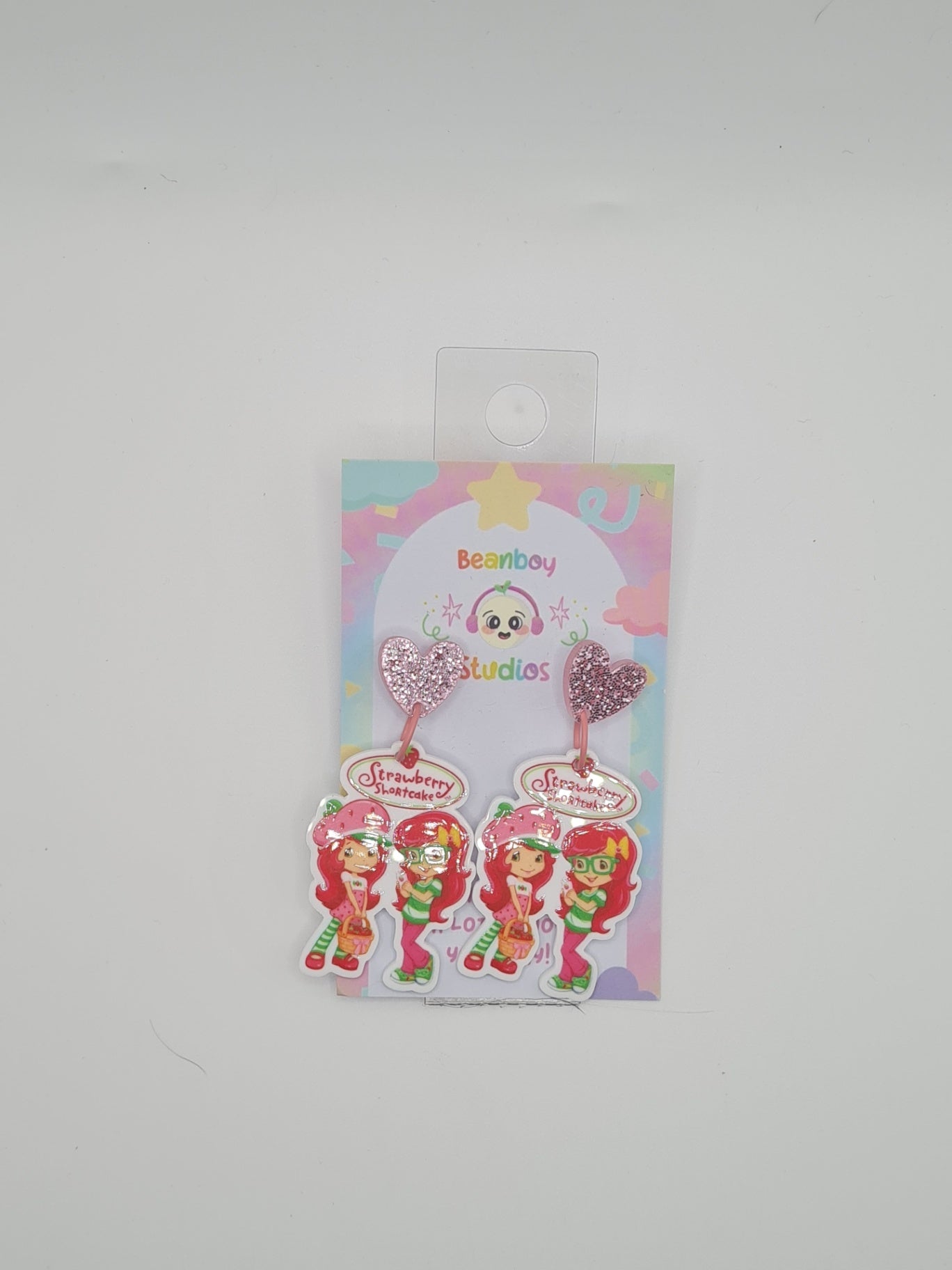cute strawberry doll earrings