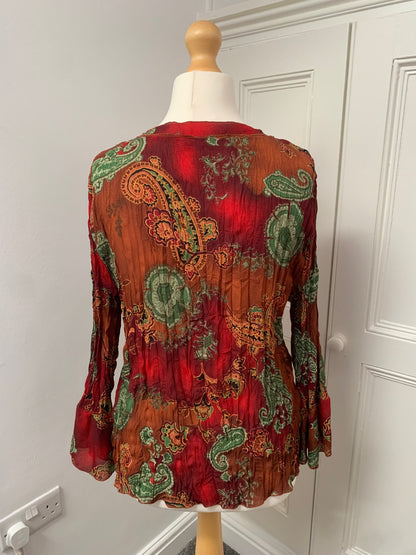 vintage colourful paisley blouse