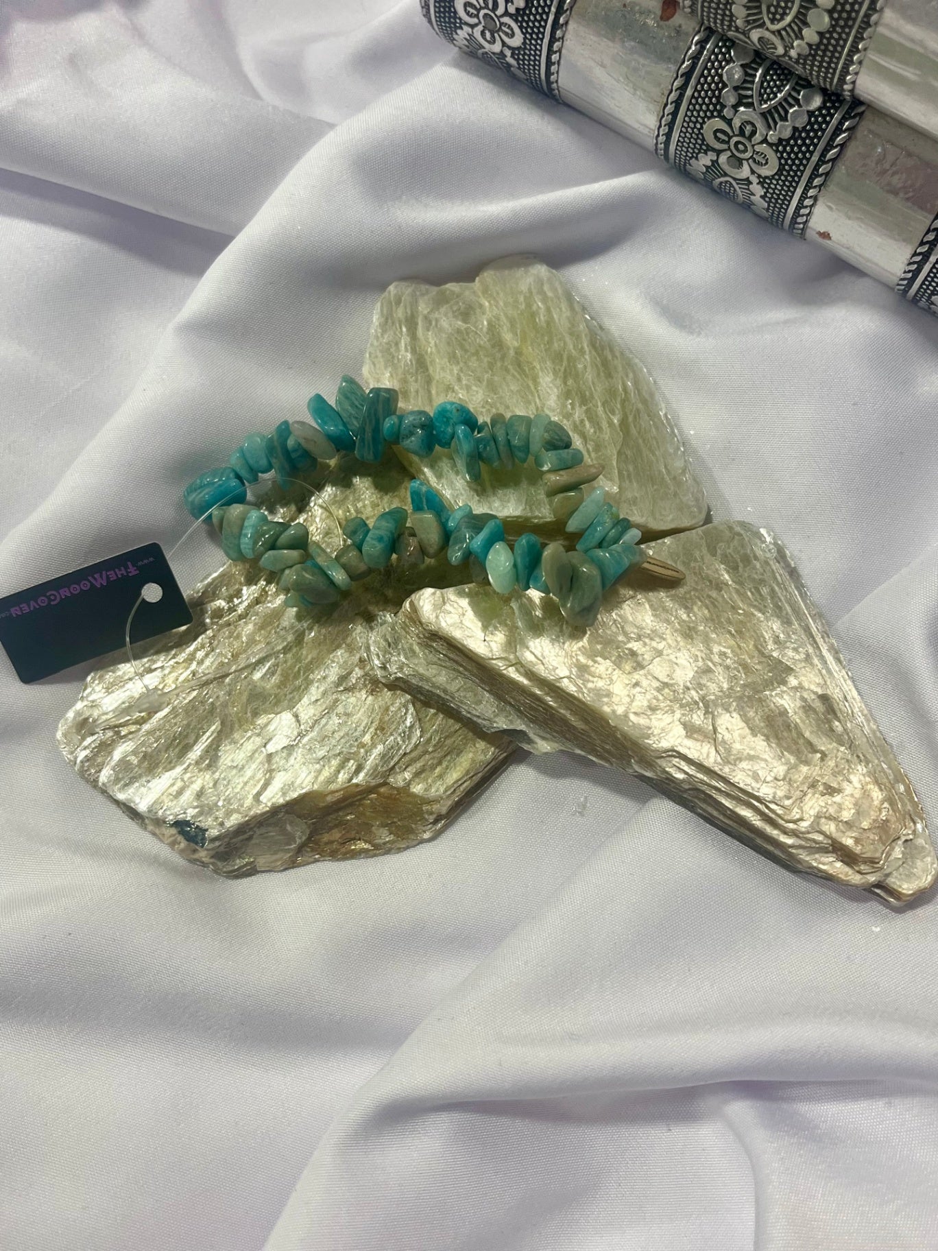 🌊 Amazonite Crystal Chip Stretch Bracelet