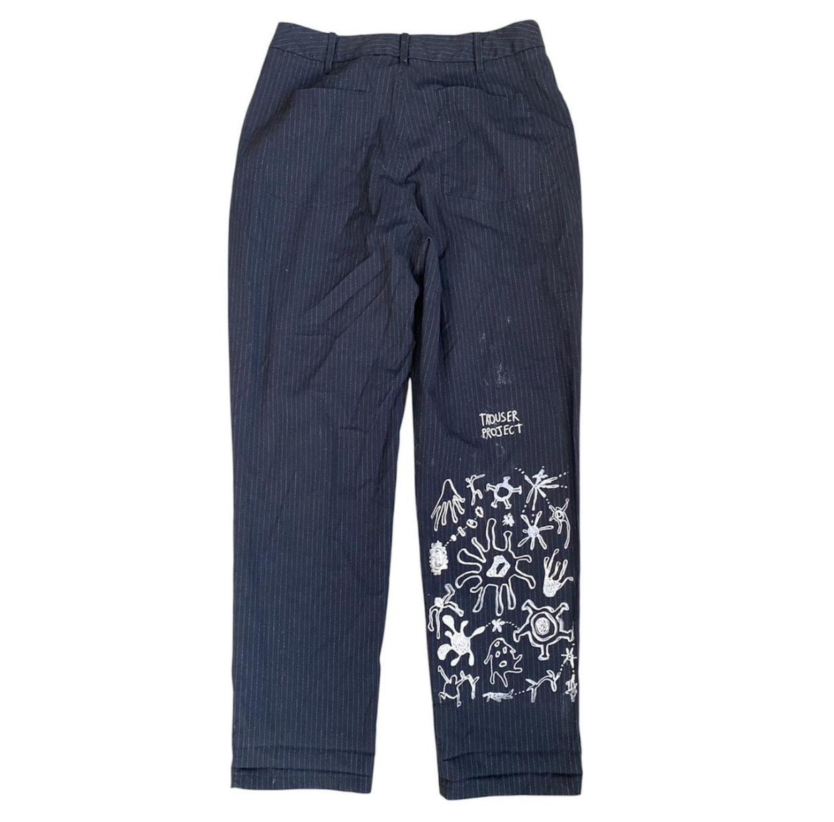 Pinstripe printed trousers