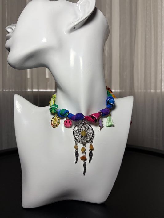 Bandana charm necklace 