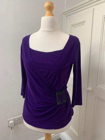 vintage purple wrap top 