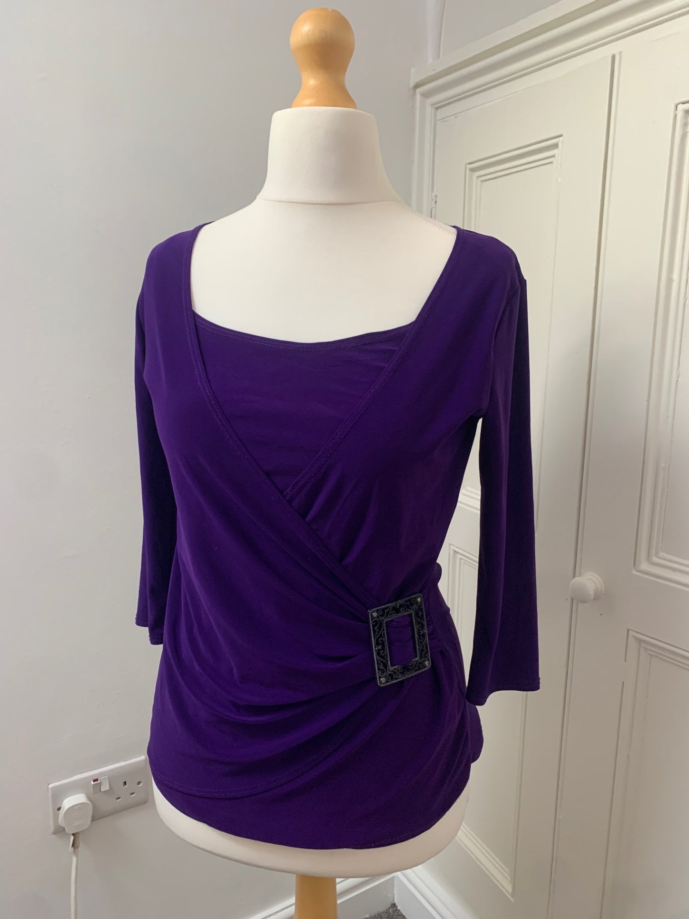 vintage purple wrap top