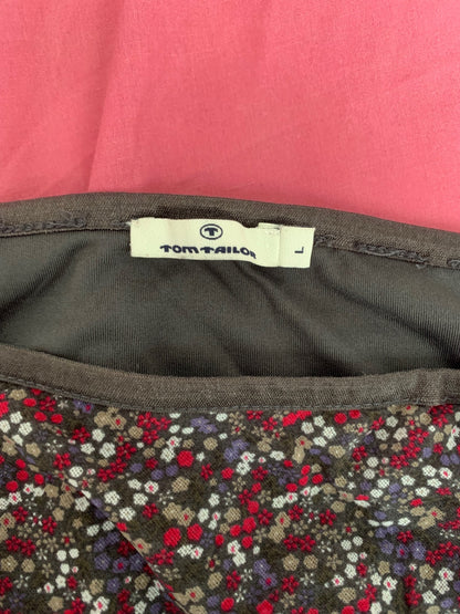 multicolour floral midi skirt 