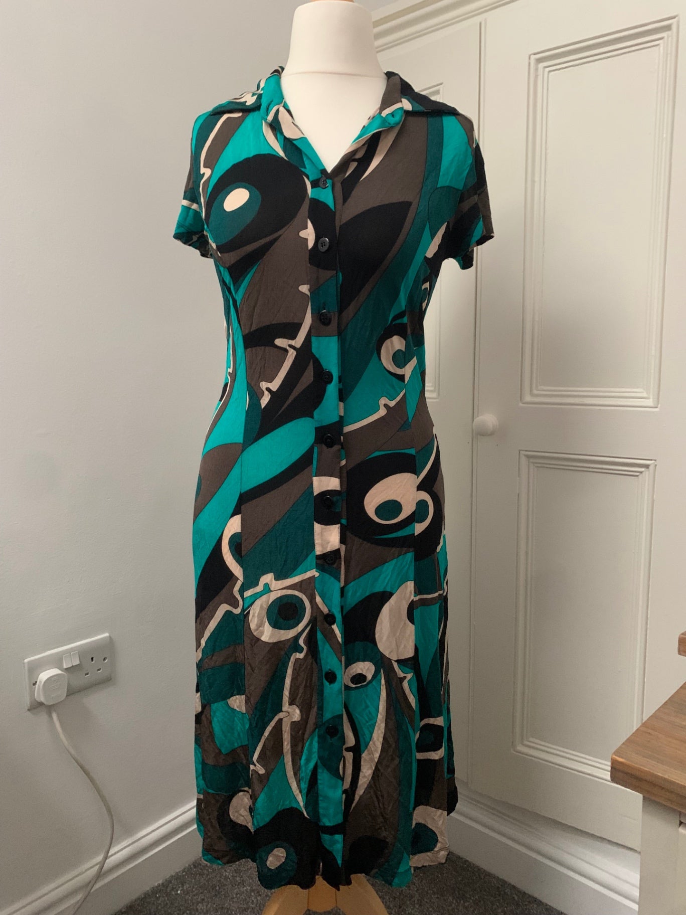 italian vintage geometric dress