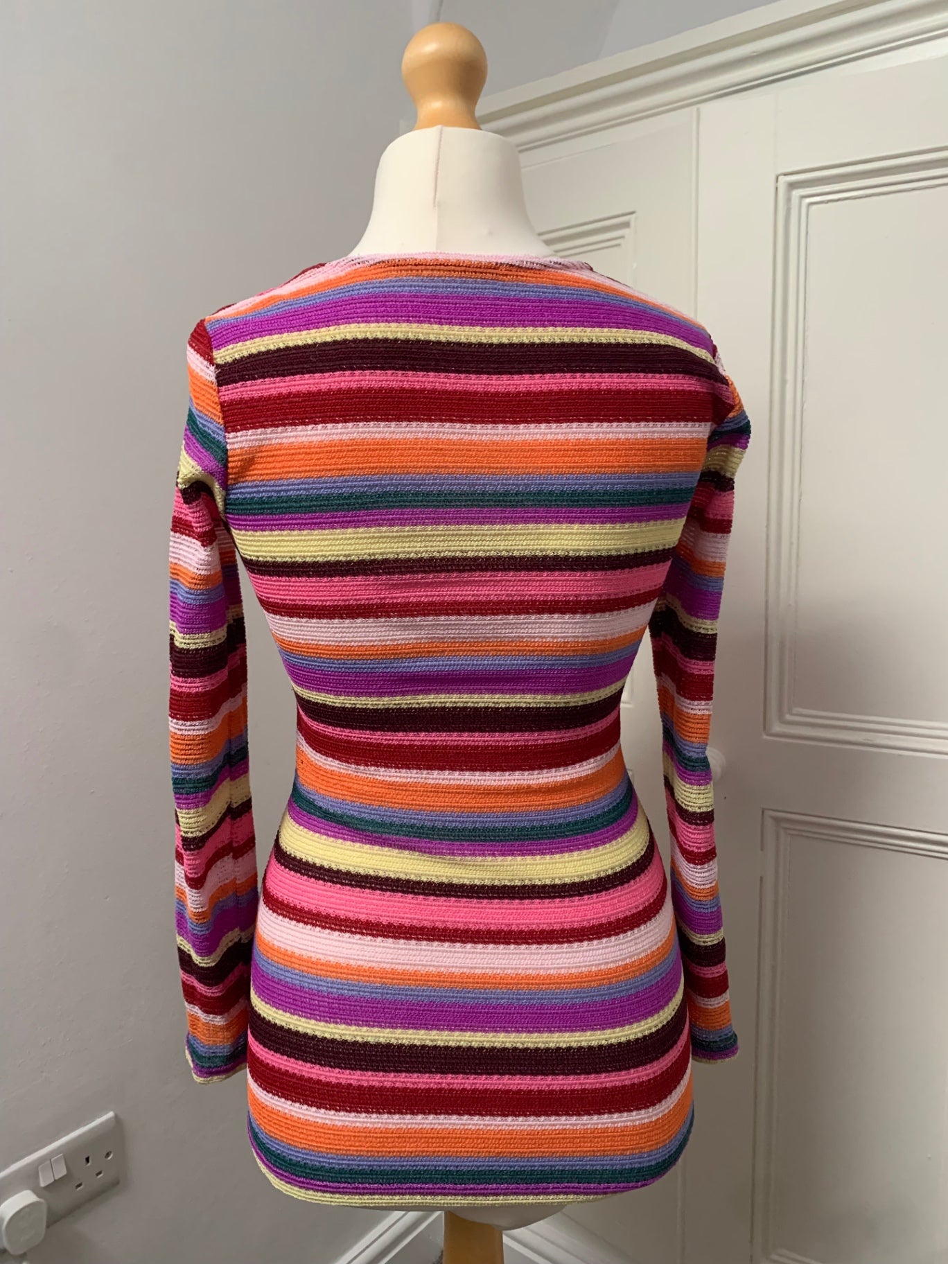vintage multicoloured knit striped jumper 