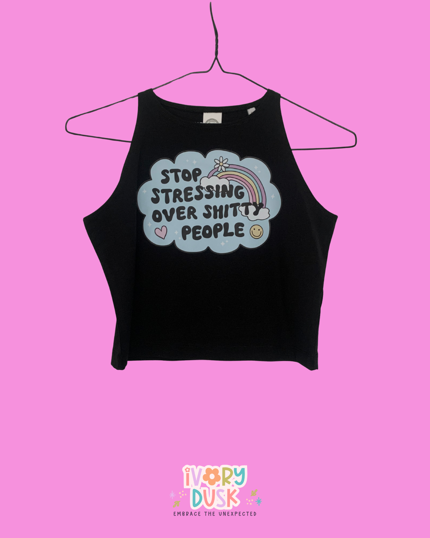 Sh*tty people cropped vest 