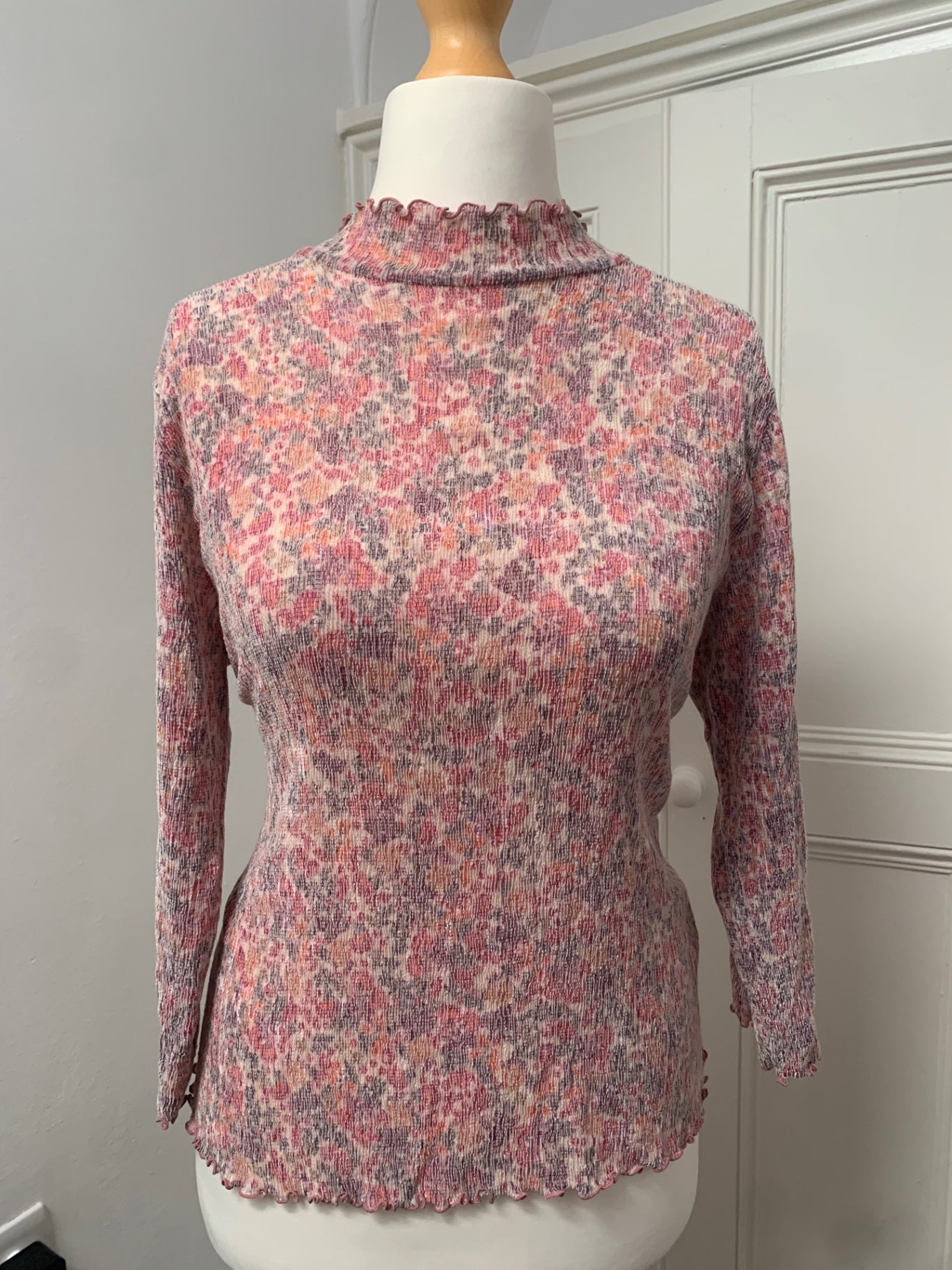 multicolour high neck top 