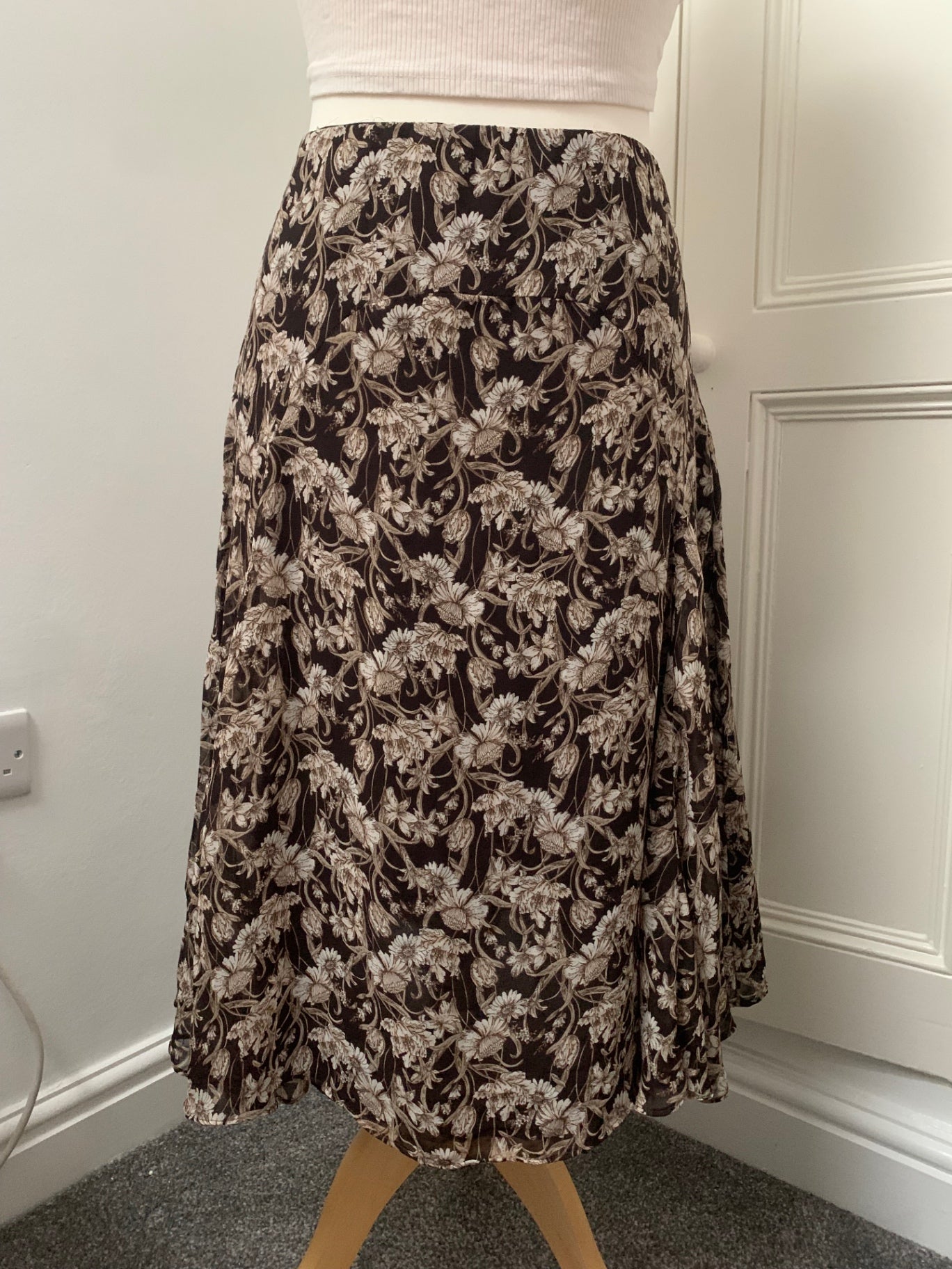 nine west floral skirt