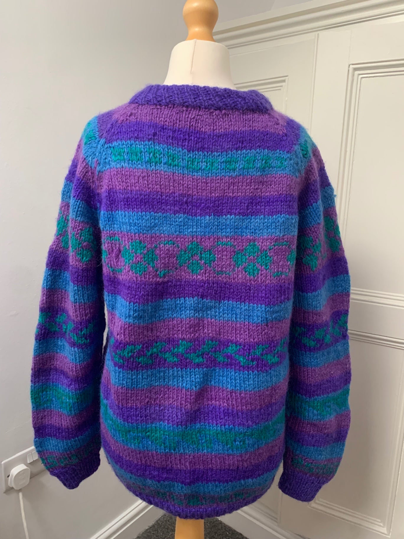 vintage purple striped jumper 