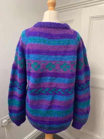 vintage purple striped jumper 