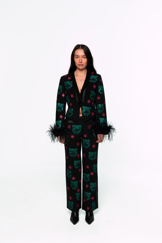 Leopard Starry Tuxedo suit 