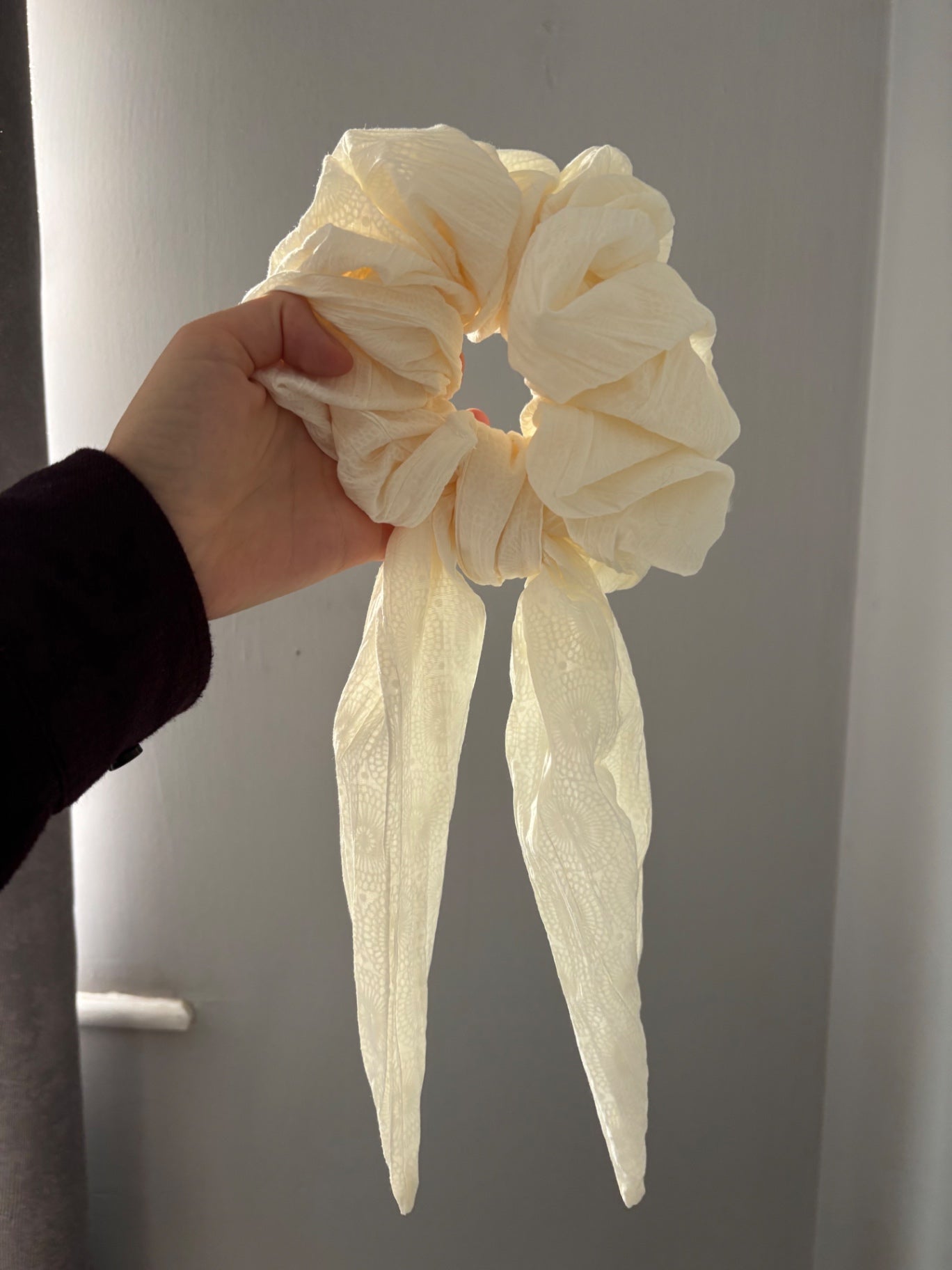 Cream Scrunchie