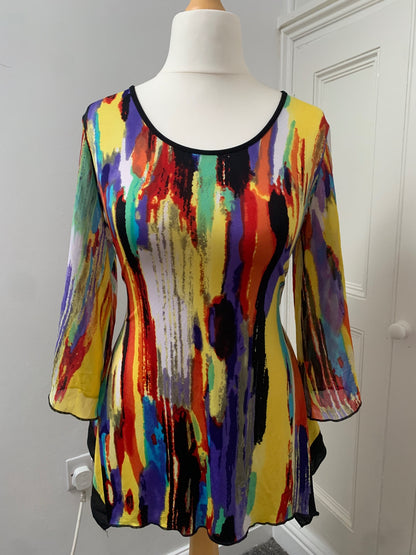 multicoloured artsy tunic top