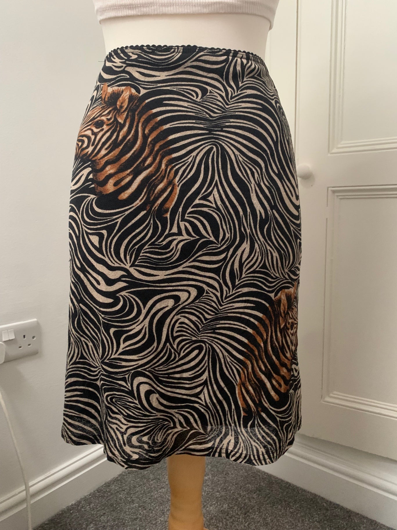 vintage zebra skirt 