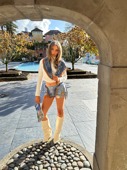 Deliliah Tasseled Shorts with Bandana🤎