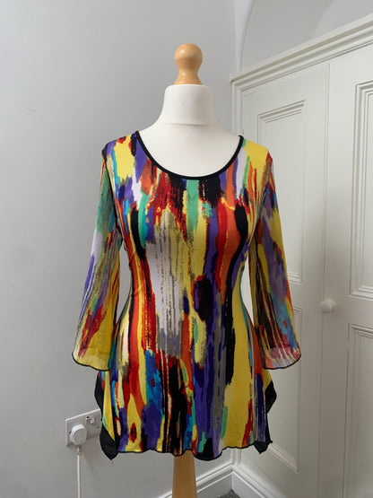 multicoloured artsy tunic top