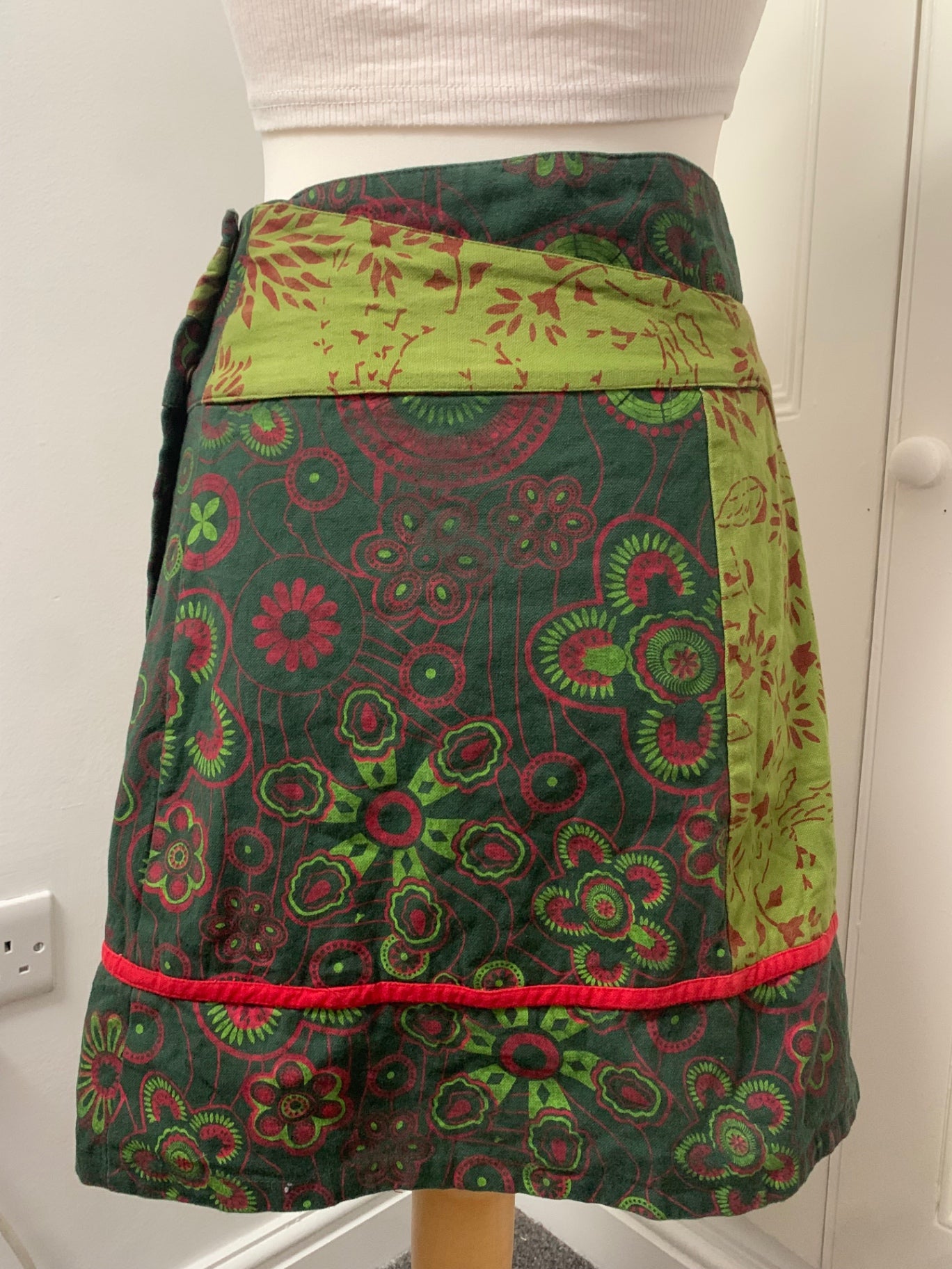 cotton adjustable floral skirt 